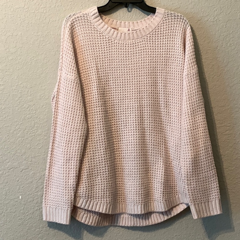 Women’s long sleeve crocheted sweater
